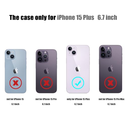 Nvollnoe Compatible with iPhone 15 Plus Case with Card Holder Heavy Duty Protective Dual Layer Shockproof Hidden Card Slot Slim Wallet Phone Cover for Women&Men 6.7 inch(Rose Gold) by Nvollnoe - Image 7
