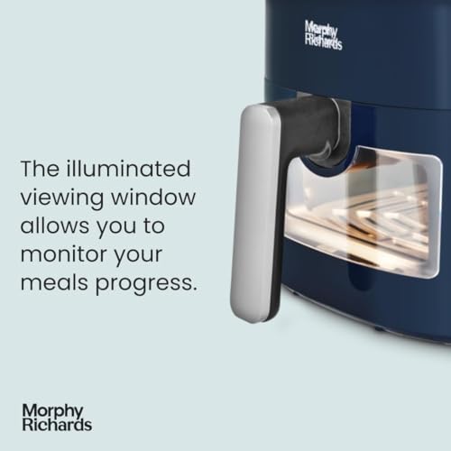 Morphy Richards 4L Digital Air fryer with Viewing Window, Family Size, Energy Saving, Touch Screen, 8 Presets, Non Stick Basket, 1300W, Midnight Blue, 480010 - Image 2