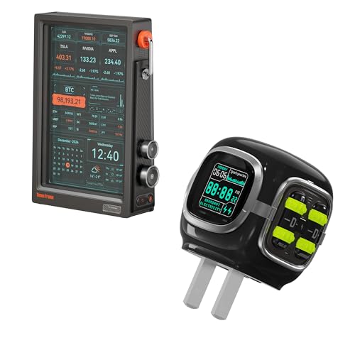 Divoom Times Frame-10.1" Digital Picture Frame and Dipow 35W USB C Charger Block,Black