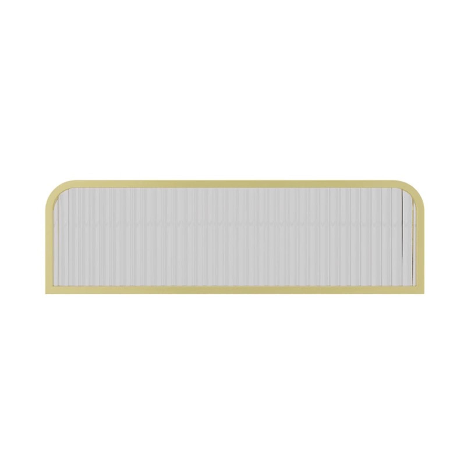 KLGFBDC Dividers For Dining Areas, Translucent Raised Striped Glass Restaurant Decorative Partitions, Hot Pot Aisle Countertop Desk Divider For Front Desk, Bar (Color : Gold-A, Size : 100X30CM)