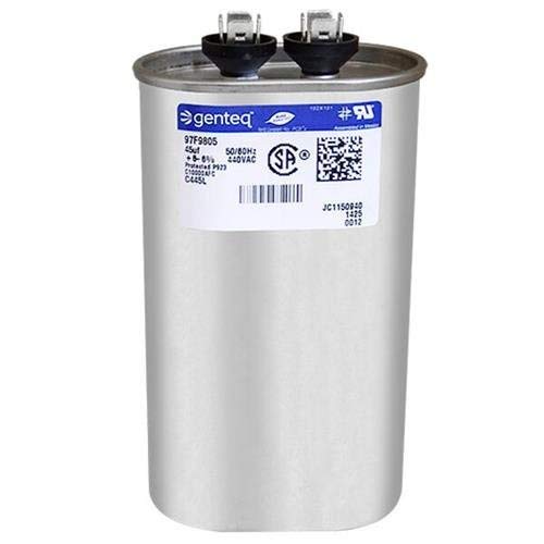 Jard 12948 - 45 uF MFD x 440 VAC Genteq Replacement Capacitor Oval # C445L / 97F9805