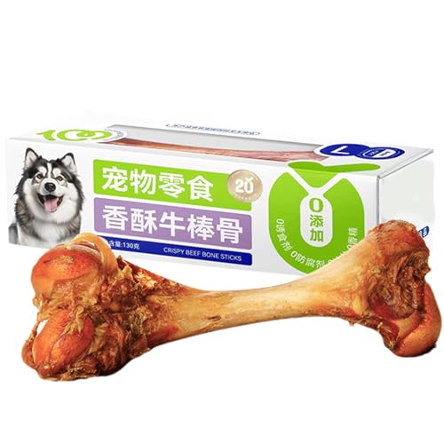 犬用牛骨犬の噛み遊び用牛すね骨,大型犬用おやつ、犬用牛骨 - プレミアム犬用噛みスナック、生皮代替ペット用噛み物 | 本物の牛骨、丈夫な犬用噛みおもちゃ、強い噛み癖のある犬のための健康的な動物用デンタルスティック