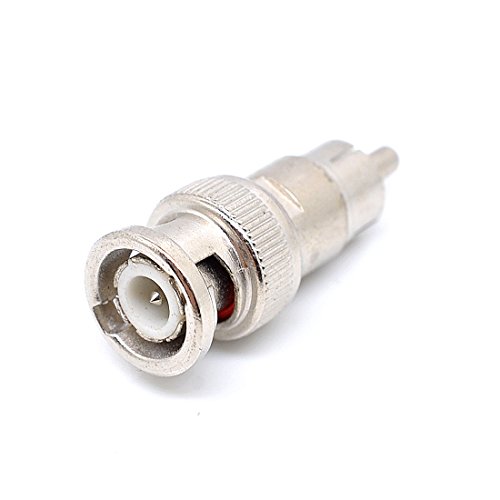 Adaptador Coaxial BNC Macho a RCA Macho x10 miniatura 3