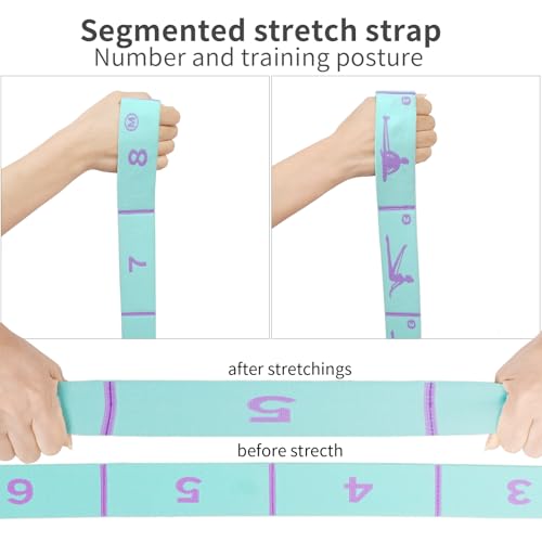 2 PCS Adjustable Extended Children's Stretching Straps with 8 Loops, Multi-Functional Elastic Stretch Bands for Gymnastics, Dance, Latin Training, Ballet, Exercise, Yoga - Image 4