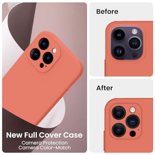 Image of FireNova Designed for iPhone 14 Pro Max Case, Silicone Upgraded [Camera Protection] Case, Soft Anti-Scratch Microfiber Lining Inside, 6.7 inch, Pink Pomelo
