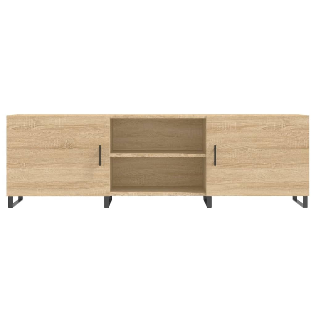 TV-Schrank Sonoma-Eiche 110 cm, Holzwerkstoff, 4 Fächer, Robustes Media-Center für Wohnzimmer, stabil, feuchtigkeitsbeständig