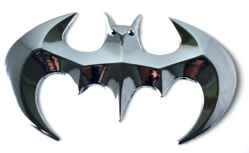 SKS Distribution® CHROME BATMAN voiture d'insigne d'emblème de décalque 3D DUR métal solide, lourd et de haute qualité Cover
