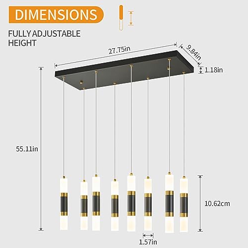 Mini lampes suspendues noires à intensité variable pour optimiser l'îlot - 5