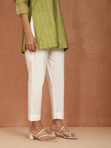 Image of TWIN BIRDS Women Cotton Kurti Pants | Straight Fit Ethnic Daily Trousers