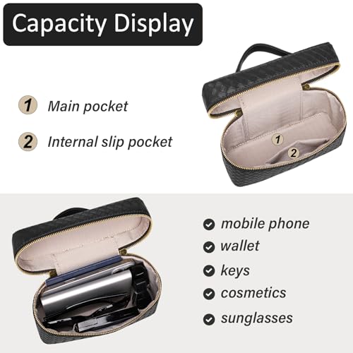 Image of Trendy Shoulder Bags for Women Mini L19 Square Box Satchel Bag Cute PU Leather Crossbody Purse with Adjustable Strap