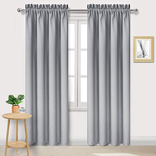 DWCN Blackout Curtains for Bedroom Living Room 42 x 84 Inch Long 2 Panels