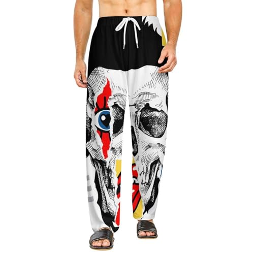 Pantalon de nuit femme Drôle de Crâne avec poches latérales pratiques