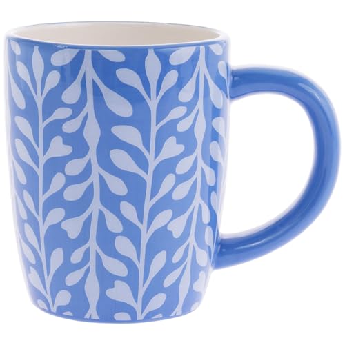 Boston International Ceramic Mug for Coffee Tea & Hot Drinks, 12 oz, Coastal Grand Garland
