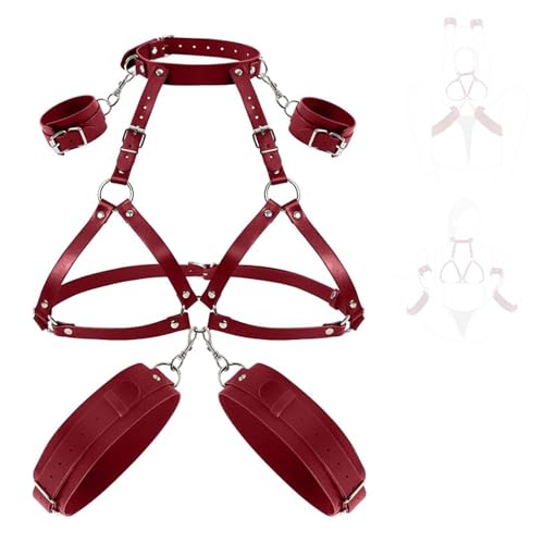 Sangles de sport en cuir rouge pour vos séances de fitness et de renforcement à la maison