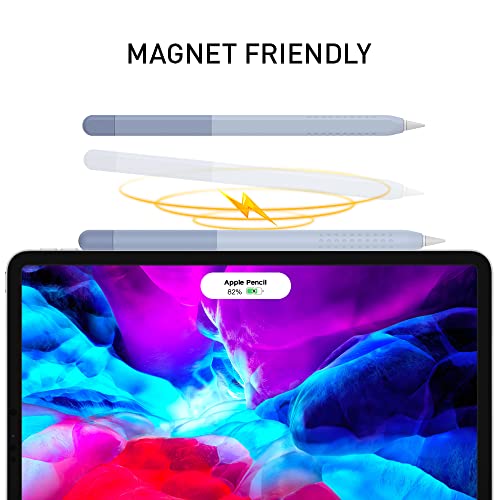 Image of Delidigi for Apple Pencil Pro Case (2024) & Apple Pencil 2nd Generation Sleeve,Soft Silicone Grip Cover,Magnetic Charging Compatible,Double Tap Support,Gradient Color Design