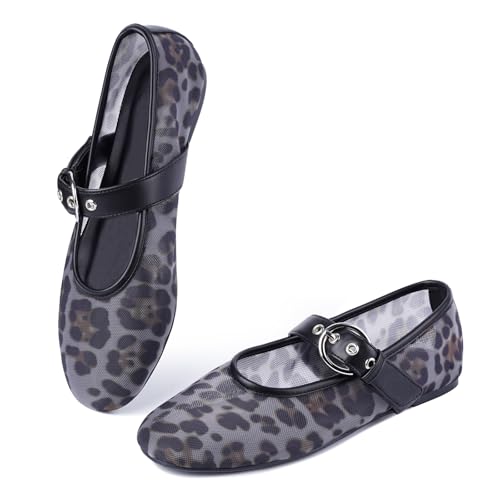 Image of Ballet Flats Mesh Shoes for Women Mary Janes Flats | Wide Feet Options, Woven Mesh Flats, Soft Cushion, Comfortable Ballerina Flats, Casual, Dress Shoes, Daily, Work, Versatile