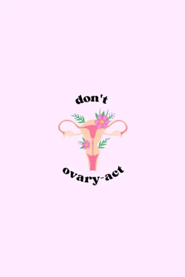 "DON'T OVARY-ACT" Period Journal by Just Sharon | Period Tracker &amp; Undated 4-year Monthly Menstrual Calendar | Monitor PMS Symptoms