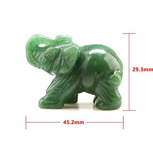 Gemstone ELEPHANT Statue Figurine Collectible Decor 1.5 Inches thumb #1