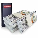 Spielgeld für Videoaufnahmen - Kinder 100$ x 100 Dollar Scheine mit Geschenkverpackung Fake Geld 10.000$ Money Geld Geschenk Geldscheine falschgeld für Party, Geburtstagsparty , Videoaufnahmen