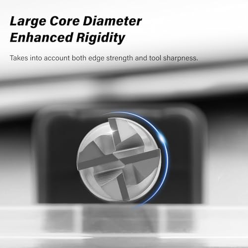 Image of 7 /16 inch Carbide Square End Mill 4 Flute AlTIN Coated CNC Milling Bits for Alloy Steels, Hardened Steels, Cast Iron