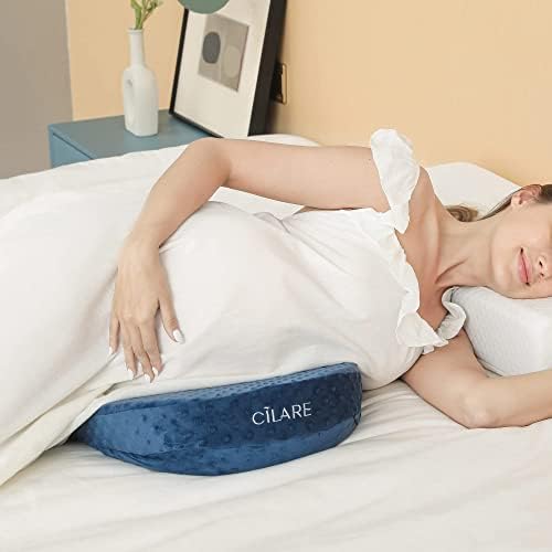 Cilare Pregnancy Pillow Wedge, Memory Foam Pillow for Maternity, Body Support, Belly, Back, Knees, Reversible and Adjustable Pillow with Removable Cover