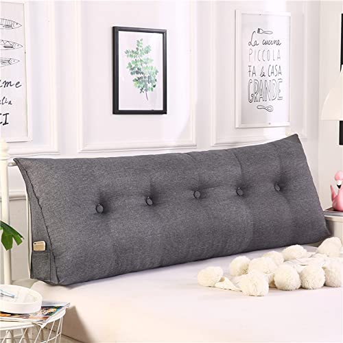 Grand coussin de lecture triangulaire 80x50x20cm : idéal pour soulager le dos au lit et au canapé