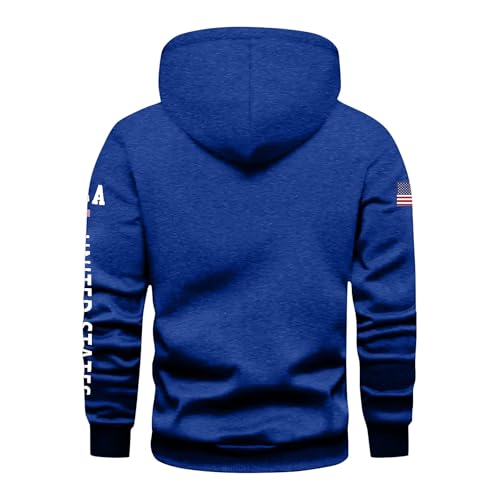 Sudadera con capucha de protección solar para hombre azul M 3