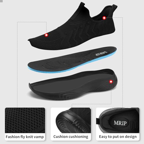MRIP Mens Slip On Walking Shoes Lightweight Non Slip Gym Workout Running Shoes Mesh Breathable Cushion Fashion Tennis Athletic Casual Sneakers3