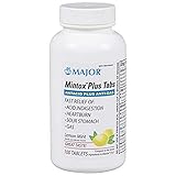 Major Pharmaceuticals 700803 Mintox Plus Antacid Tablet, Compare to Maalox Plus, Lemon, Yellow (Pack of 100)