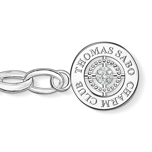 Thomas Sabo DCX0001-725-14-S Femmes-Bracelet Charm Diamant Charm Club Argent Sterling 925 diamant blanc Longeur 14.5 cm – Image 5