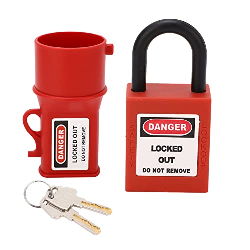 Astibym Socket Lockout Device Waterproof Insulated PP Plug Lockout for Electrical Isolation Small Industrial Outlets