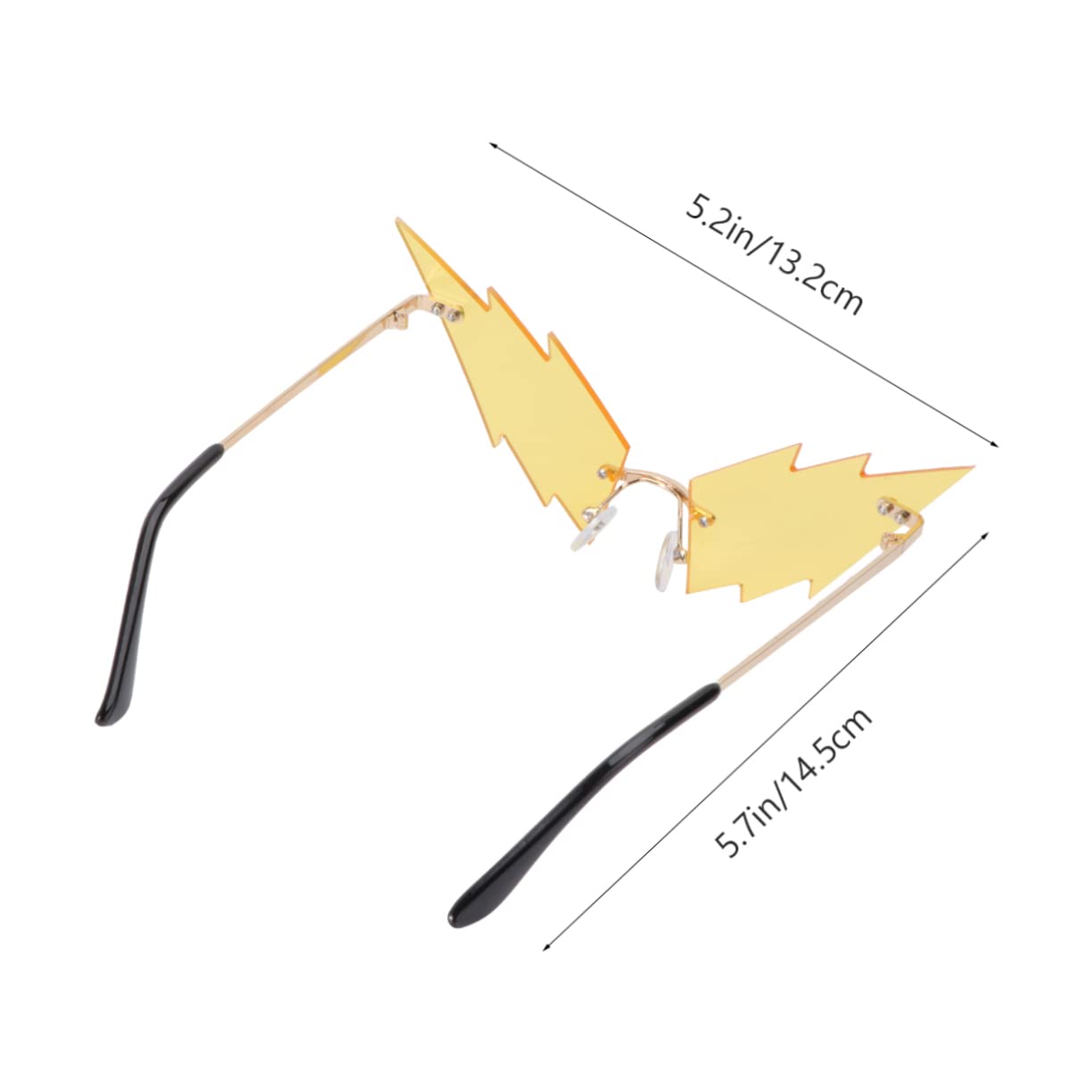 Alipis 1pc Funny Glasses Weird Sunglasses Novelty Sunglasses Rave Glasses Round Sunglasses Fake Glasses Polarized Sunglasses Women Brown Sunglasses Men Glow Party Alien Glasses Yellow