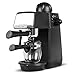 Ekspres do kawy i espresso, półautomatyczny zestaw 2 w 1, 5 batonów do cappuccino, ekspres do latte, kubek do spieniania mleka, łyżka, ubijaki, wbudowana taca grzewcza