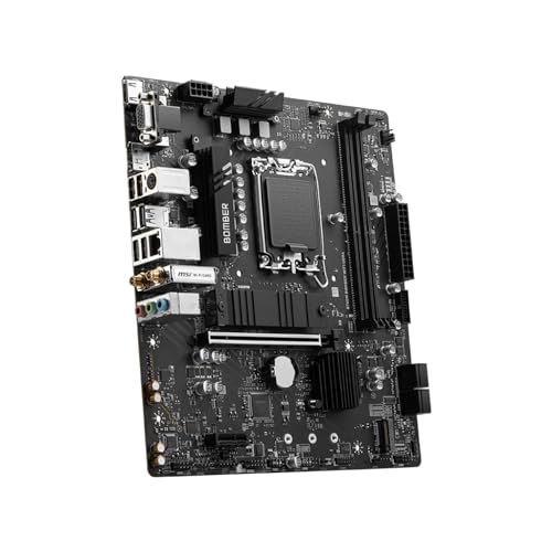 Image of MSI B760M Bomber WiFi DDR4 Motherboard, Micro-ATX - Support Intel Core 14th / 13th / 12th Gen Processors, LGA 1700 - DDR4 Memory Boost 4800MHz /MAX, PCIe 4.0 x16 Slot, M.2 Gen4 Slot