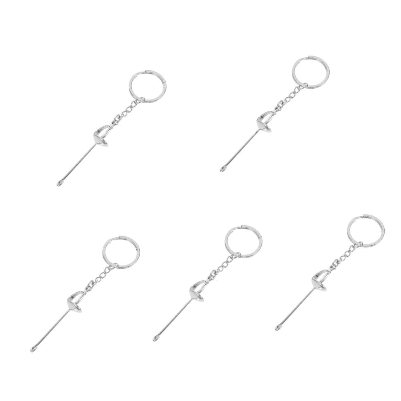 Abaodam 5pezzi Portachiavi Metallo Per Scherma Portachiavi Sportivo Decorativo Per Appassionati Di Scherma Souvenir Unico Con Design Elegante e Artigianato Raffinato Ottimo Per Borse e