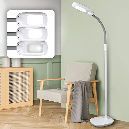 OttLite LED Floor Lamp with ClearSun LED Technology - Adjustable Height, Touch Controls & 3 Brightness Settings, Natural Lighting - Floor Lamp for Living Room, Bedroom, Crafting, Dorms & Reading OttLite LED Floor Lamp with ClearSun LED Technology - Adjustable Height, Touch Controls & 3 Brightness Settings, Natural Lighting - Floor Lamp for Living Room, Bedroom, Crafting, Dorms & Reading