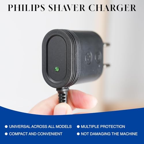 4.3V Philips Scheerapparaat Oplader A00390, Compatibel met Philips One Blade Scheerapparaat, Series QP2721 QP2821 QP252, MG7745, MG7720, QP6510, S5588, 1,2m Oplaadkabel, Vervangende voeding voor - Afbeelding 5