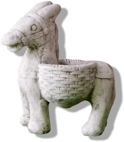 Amazon 石製動物プランターオーナメント ロバ 小 ガーデンオーナメント 置物