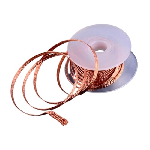1.5mm 2mm 2.5mm 3mm 3.5mm Desoldering Braid Solder Remover Wick Wire for Welding Tin Sucker and Lead Cord Flux Repair Tools Compatible with Various Soldering Needs(2.0mX3.0mm)
