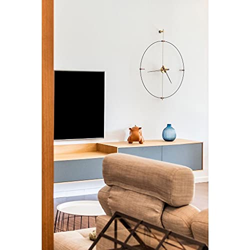 Nomon Mini Bilbao G Wall Clock | Fiberglass/Walnut/Brass #TOP5