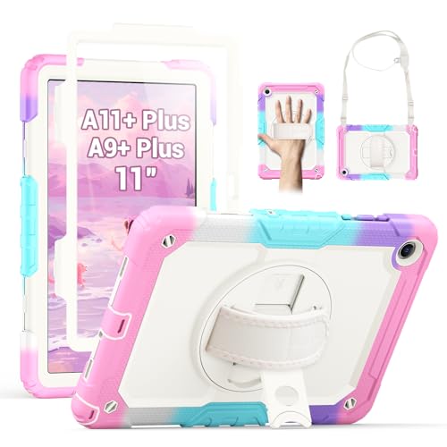 Image of SEYMAC Kids Case for Samsung Galaxy Tab A11+ /A9+ Plus 11 inch, Colorful Pink