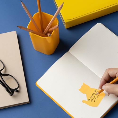 Oruola 12 Pads Katze Haftnotizen Lustig,Katze Sticky Notes,Geschenke für Frauen Katze,Bunte Haftnotizen 30 Blatt/Pad,Büro ästhetische Tier Haftnotizen Geschenke für Katzenliebhaber 6 Farben