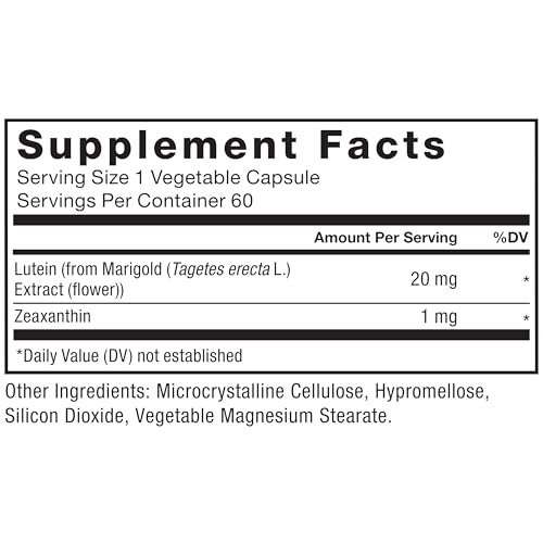 Image of Force Factor Lutein and Zeaxanthin Supplements, Eye Vitamins with Lutein 20mg, Eye Health Supplements for Adults, Ingredients Backed by Science, Vegan, Gelatin Free, 60 Vegetable Capsules