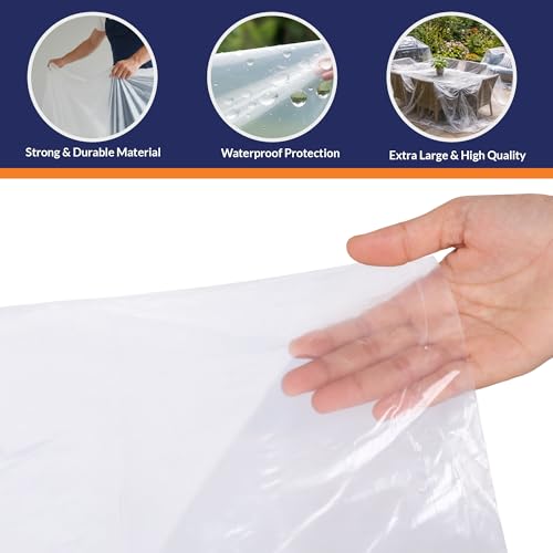 Image of Aqbah Multipurpose 12x24 Ft Waterproof Plastic Sheet | Polythene Dust Cover for Painting, Furniture, Floor, Car, Bike & Outdoor Protection
