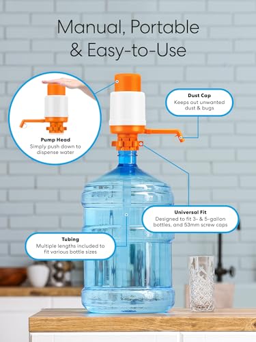 Image of Brio Universal Manual Drinking Water Pump (Orange)