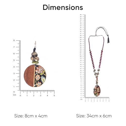 Image of AAKRITI ART CREATIONS Handcrafted Women's Jewelry Set - Ethnic Necklace and Earrings, Fashion Accessories for Special Occasions & Celebrations