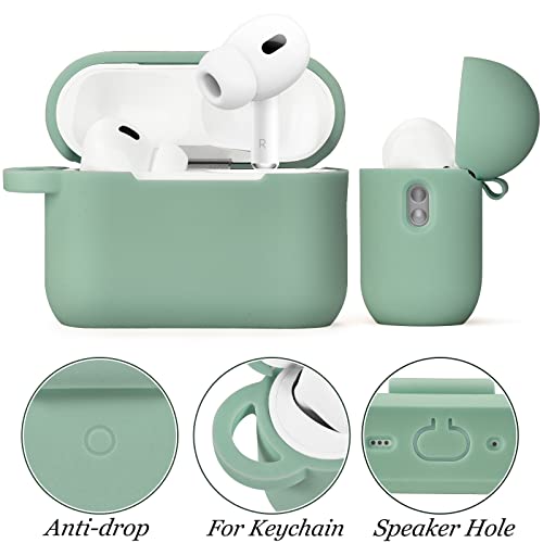 Image of Case for Airpods Pro 1st 2nd Generation - VISOOM Airpods Pro 1 /2 Cases Cover Women Silicone iPod Pro 2 Earbuds Wireless Charging Case Girl Bling Keychain for Apple Airpod Gen Pro 2