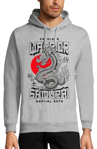 Sweat à capuche dragon japonais samouraï homme pour arts martiaux