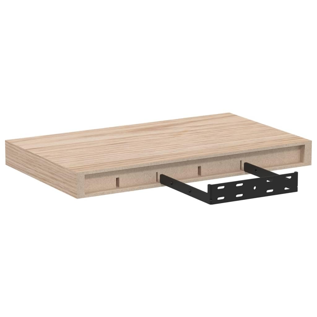 Juego de 2 estantes flotantes, 40 x 23,5 x 4 cm, de madera con chapa de roble, rectangular, para salón, dormitorio, cocina, pasillo, con soporte invisible