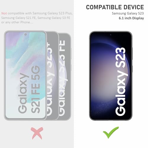 Image of SupCares Tempered Glass for Samsung Galaxy S23 (6.1 Inch) With Installation Kit | Military-Grade Gorilla Screen Protector | Edge to Edge Coverage | Black